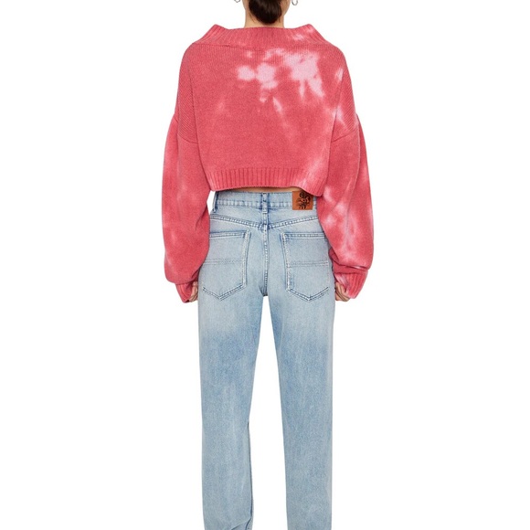 Danielle Guizio Tie-Dye Safety Pin Cropped Cardigan XS/S - Picture 2 of 2